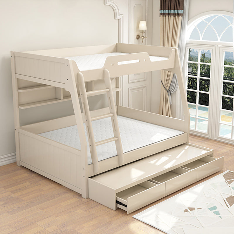 Solid Color Wood Bunk Bed Modern No Distressing Mattress Included Bunk Bed Bed & Tow Bed & Mattress Clearhalo 'Bedroom Furniture' 'Beds' 'furn' 'furn_beds' 'Furniture' 6637620