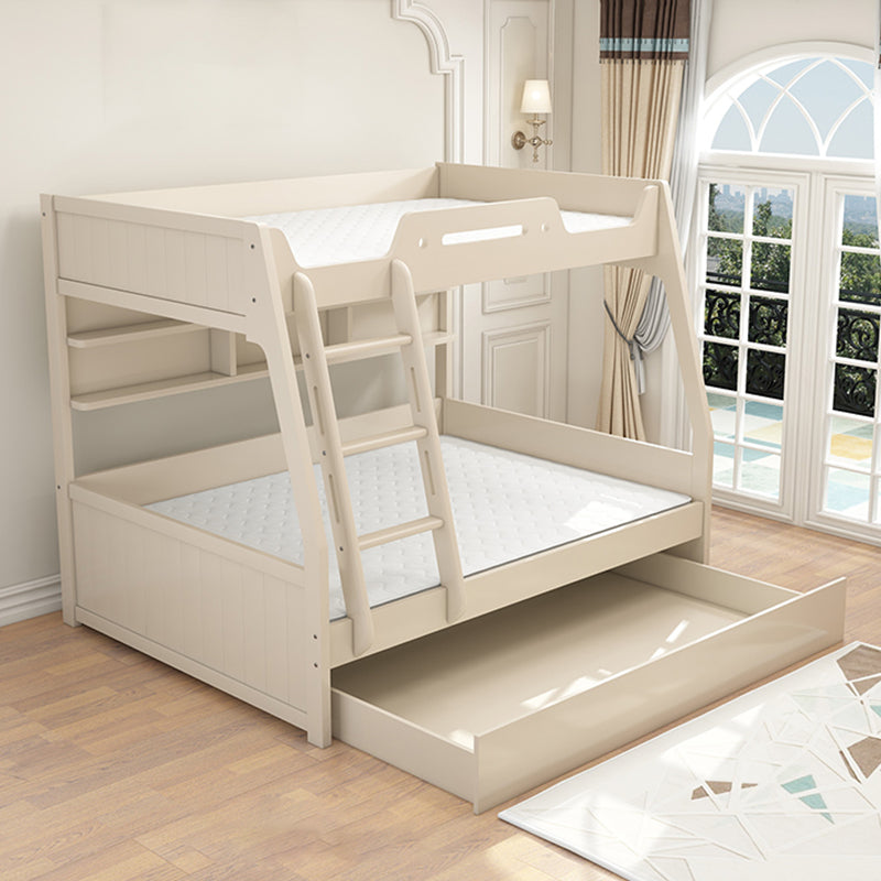 Solid Color Wood Bunk Bed Modern No Distressing Mattress Included Bunk Bed Bed & Mattress & Drawer Clearhalo 'Bedroom Furniture' 'Beds' 'furn' 'furn_beds' 'Furniture' 6637621