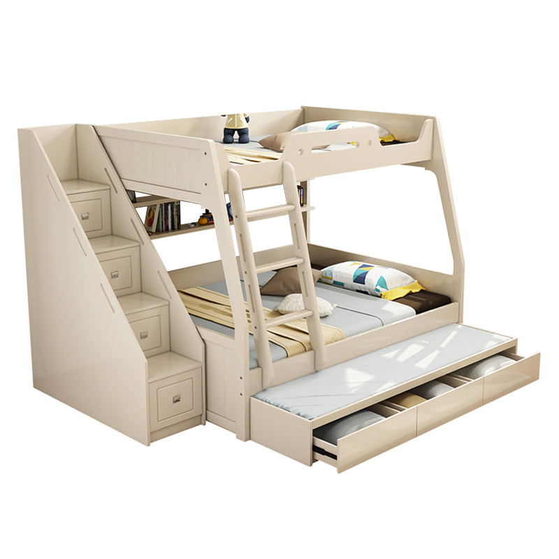 Solid Color Wood Bunk Bed Modern No Distressing Mattress Included Bunk Bed Clearhalo 'Bedroom Furniture' 'Beds' 'furn' 'furn_beds' 'Furniture' 6637633