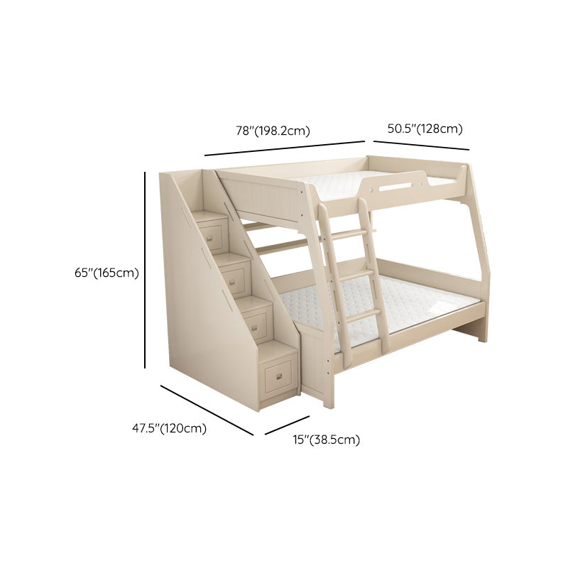 Solid Color Wood Bunk Bed Modern No Distressing Mattress Included Bunk Bed Clearhalo 'Bedroom Furniture' 'Beds' 'furn' 'furn_beds' 'Furniture' 6637635