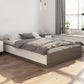 White and Brown Finish Platform Bed Lift Up Storage Platform Bed Frame Bed & Mattress Coir Clearhalo 'Bedroom Furniture' 'Beds' 'furn' 'furn_beds' 'Furniture' 6637771