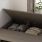 White and Brown Finish Platform Bed Lift Up Storage Platform Bed Frame Clearhalo 'Bedroom Furniture' 'Beds' 'furn' 'furn_beds' 'Furniture' 6637776