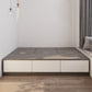 White and Brown Finish Platform Bed Lift Up Storage Platform Bed Frame Full Single Bed Unavailable Clearhalo 'Bedroom Furniture' 'Beds' 'furn' 'furn_beds' 'Furniture' 6637779