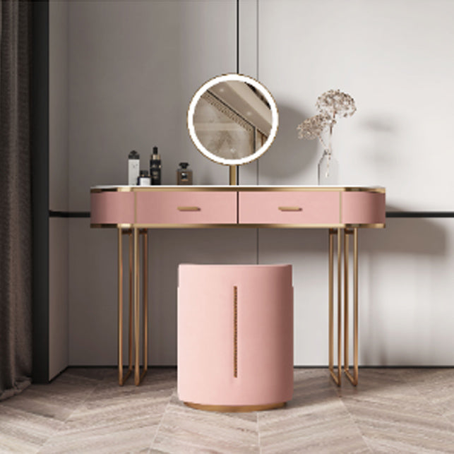 29.52 "Altura Top de pizarra rosa con tocador de maquillaje de cajones