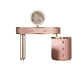 29.52 "Altura Top de pizarra rosa con tocador de maquillaje de cajones