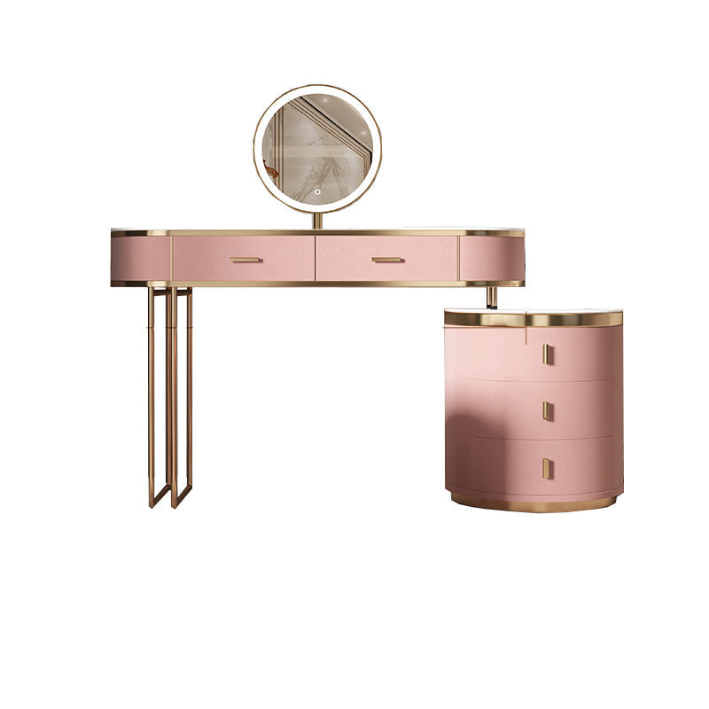 29.52 "Altura Top de pizarra rosa con tocador de maquillaje de cajones