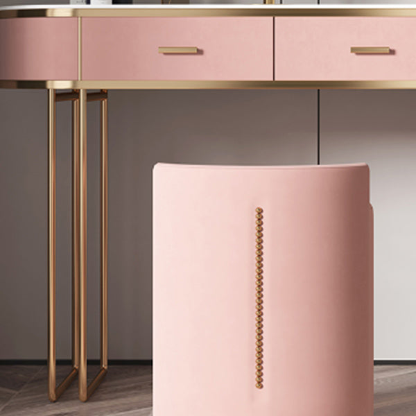 29.52 "Altura Top de pizarra rosa con tocador de maquillaje de cajones