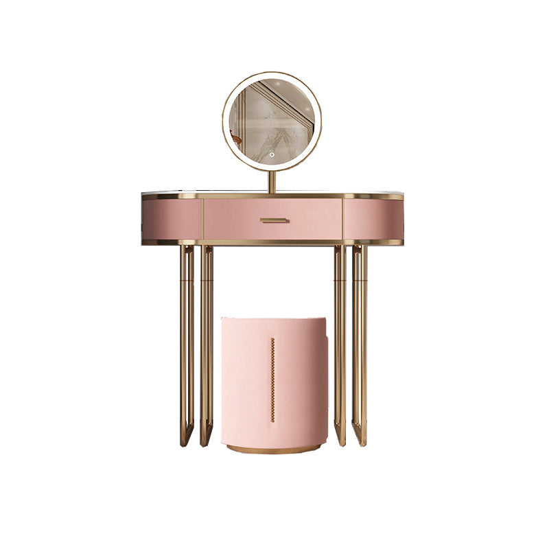 29.52 "Altura Top de pizarra rosa con tocador de maquillaje de cajones