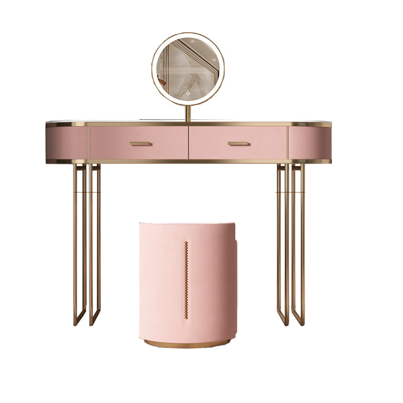 29.52 "Altura Top de pizarra rosa con tocador de maquillaje de cajones