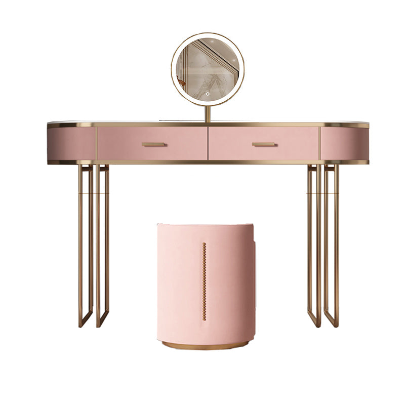 29.52 "Altura Top de pizarra rosa con tocador de maquillaje de cajones