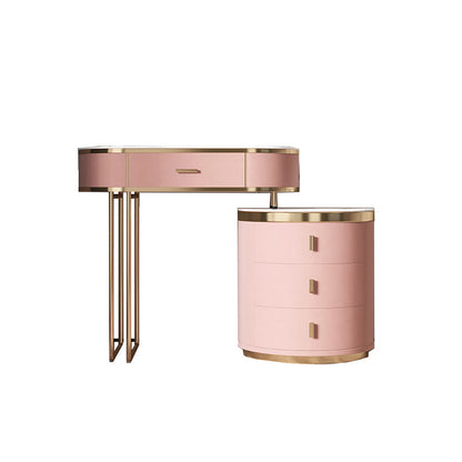 29.52 "Altura Top de pizarra rosa con tocador de maquillaje de cajones