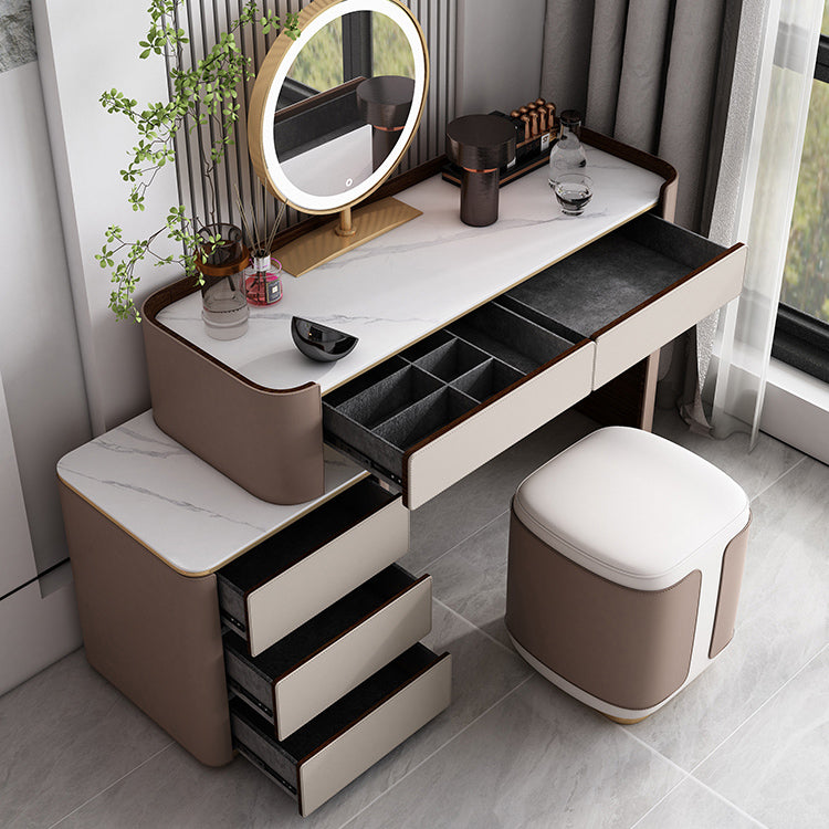 Eigentijds 30.7 "Hoogte Slate Top Table Make -up ijdelheid met laden