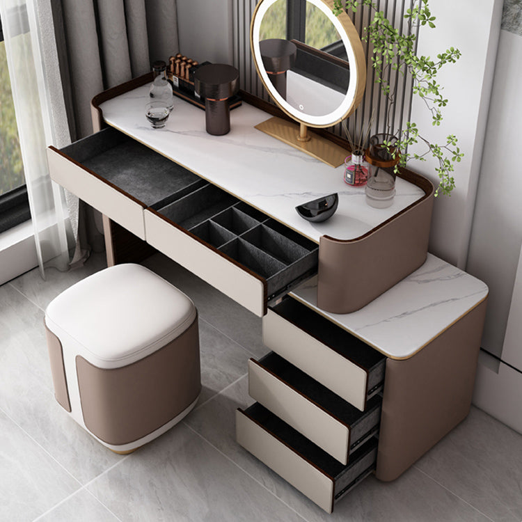 Eigentijds 30.7 "Hoogte Slate Top Table Make -up ijdelheid met laden