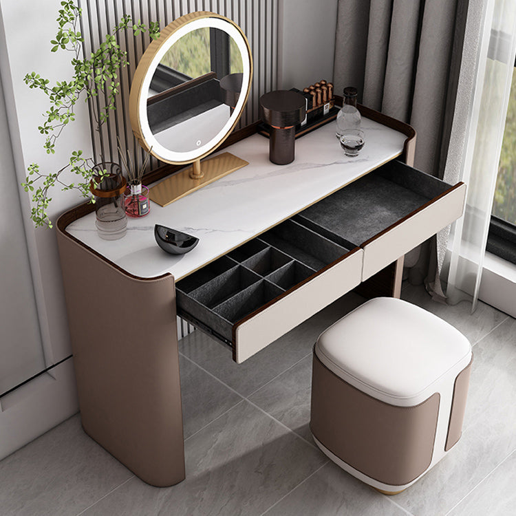 Eigentijds 30.7 "Hoogte Slate Top Table Make -up ijdelheid met laden