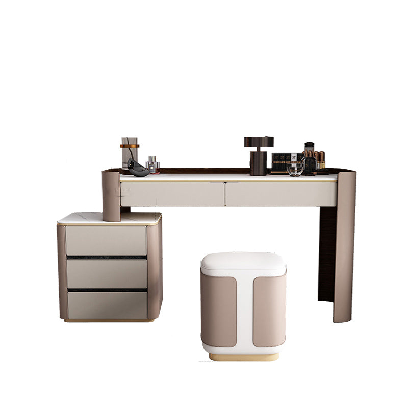 Eigentijds 30.7 "Hoogte Slate Top Table Make -up ijdelheid met laden