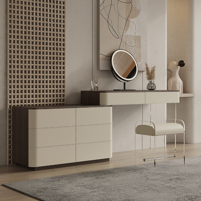 17.72 "brede make-up ijdelheid in witte make-up ijdelheid bureautafel met laden