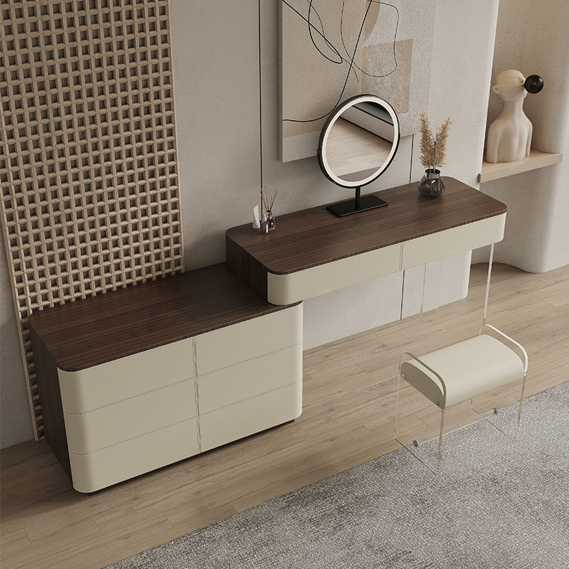 17.72 "brede make-up ijdelheid in witte make-up ijdelheid bureautafel met laden