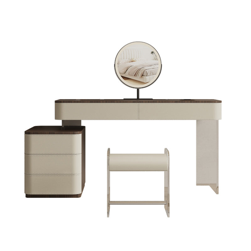 17.72 "brede make-up ijdelheid in witte make-up ijdelheid bureautafel met laden