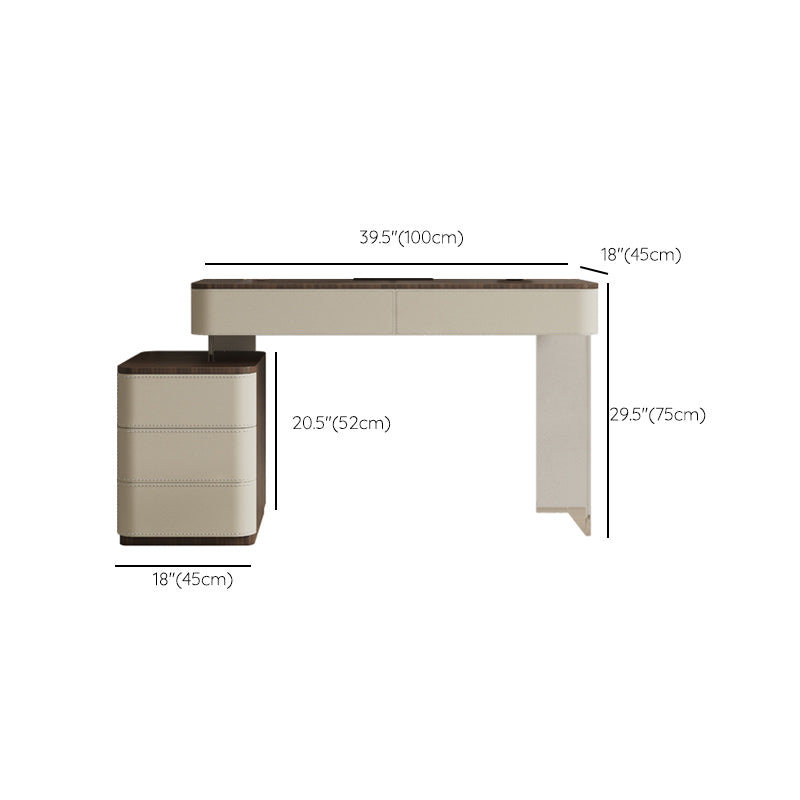 17.72 "brede make-up ijdelheid in witte make-up ijdelheid bureautafel met laden