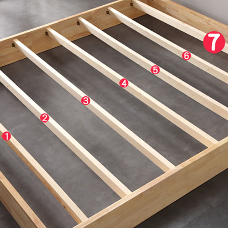 Matches de cama de plataforma de madera sólida incluye marco de cama de plataforma