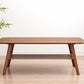 Salontafel met 4 poten, houten rechthoek, 1 salontafel met opbergplank