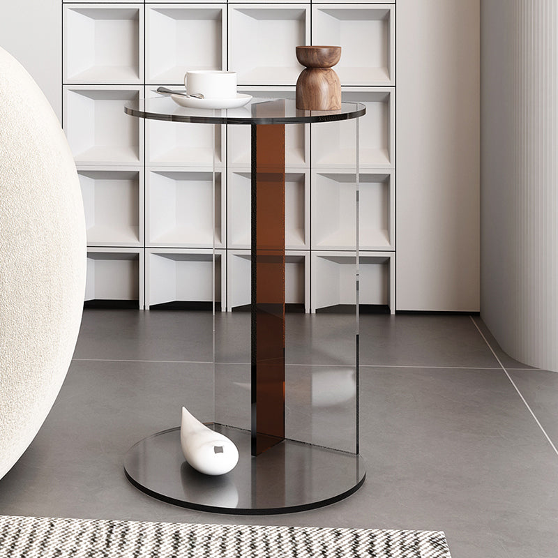 11" Wide Glam Side Table Sled Acrylic Clear Accent Side Table