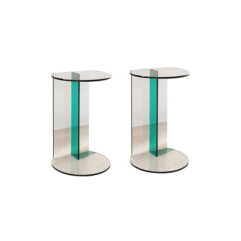 11" Wide Glam Side Table Sled Acrylic Clear Accent Side Table