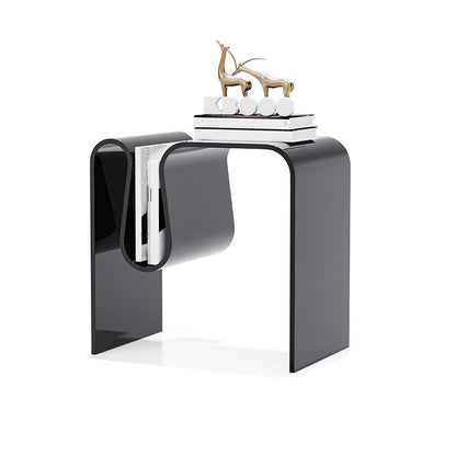 11" Wide Glam Side Table Sled Clear Acrylic Accent Side Table