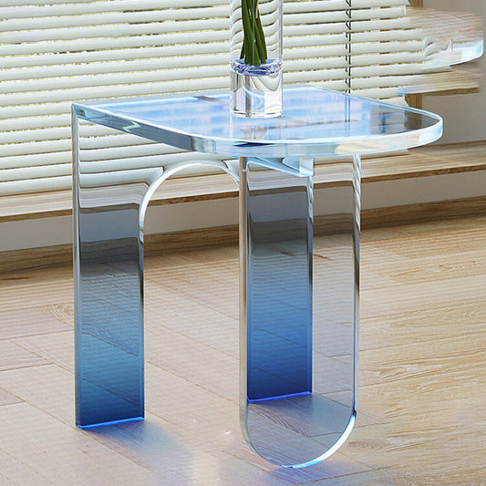 Tavolo laterale Glam largo 14 "Gambe Tavolino per accento acrilico per camera da letto