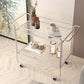 Modern Double Tier End Table Rectangular Corner Table with Storage