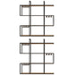Wall Mounted Wine Rack Kit Metal and Wood Wine Holder Rack in Brown and Black 2 Piece Set Clearhalo 'furn' 'furn_wine_racks' 'Furniture' 'Kitchen & Dining Furniture' 'Wine Racks' 'wine_racks' 6642683