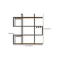 Wall Mounted Wine Rack Kit Metal and Wood Wine Holder Rack in Brown and Black Clearhalo 'furn' 'furn_wine_racks' 'Furniture' 'Kitchen & Dining Furniture' 'Wine Racks' 'wine_racks' 6642703