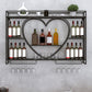 Metal Wine Holder Rack Wall Mounted Wine Shelf with Storage Shelves