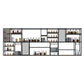 Metal and Wood Wine Holder Rack Wall Mounted Wine Racks in Black