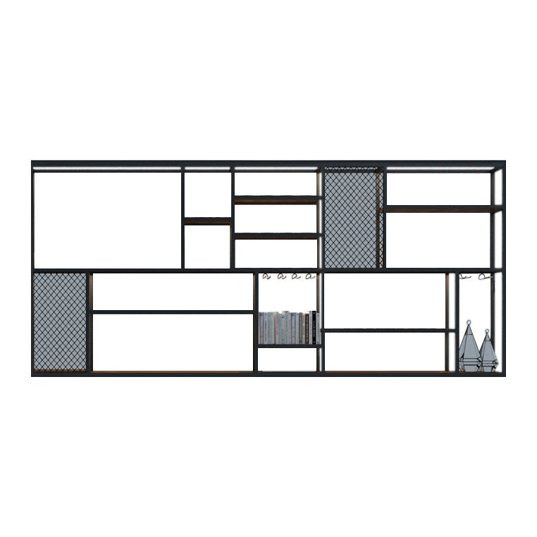 Metalen en houten wijnhouder rek muur gemonteerde wijnrekken in het zwart