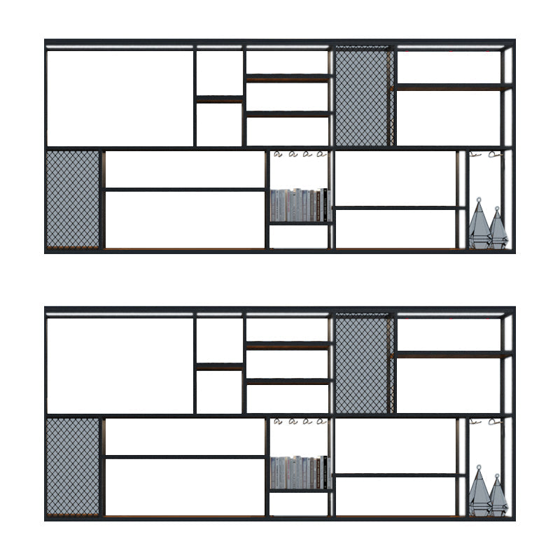 Metalen en houten wijnhouder rek muur gemonteerde wijnrekken in het zwart