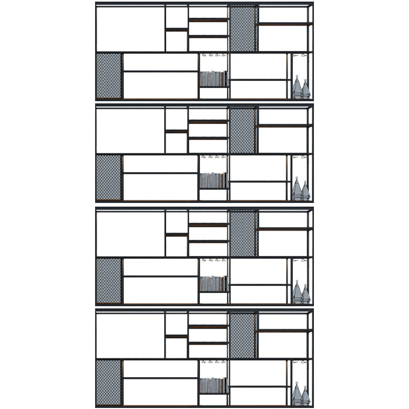 Porta di vino a parete in metallo e legno in legno in nero