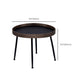 Round Wooden Coffee Table Black Tray Top Cocktail Table with 4 Legs Clearhalo 'Coffee & Accent Tables' 'Coffee Tables' 'coffee_tables' 'furn' 'furn_coffee_tables' 'Furniture' 'Living Room Furniture' 6645511