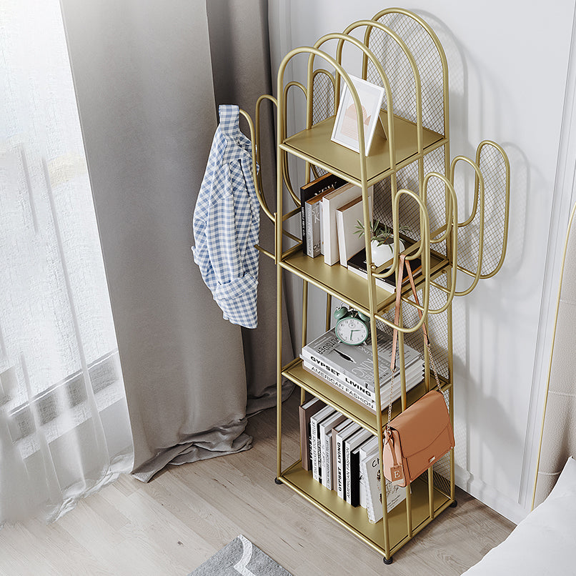 Libreria di scaffali di finiture antichi scandinavi libreria in metallo etagere con ripiani