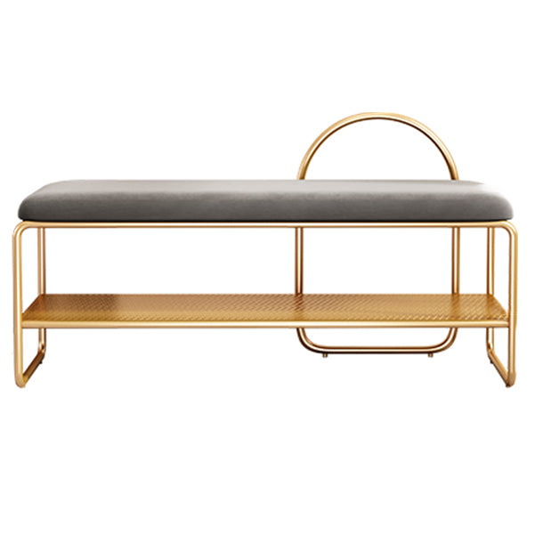 Glam Seating Bench Cushioned Shoe Storage Rectangle Entryway and Bedroom Bench Clearhalo 'Benches' 'Chairs & Seating' 'furn' 'furn_benches' 'Furniture' 'Living Room Furniture' 6645593