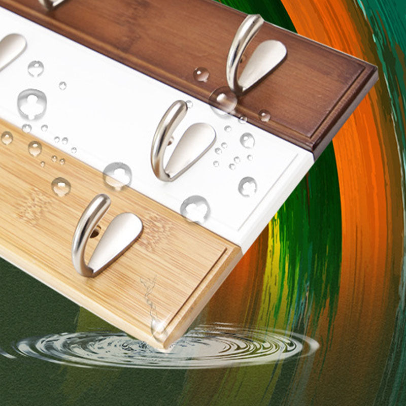 Modern Minimalist Coat Hanger Home Wall Hanging Wooden and Metal Coat Rack Clearhalo 'Entry & Mudroom Furniture' 'furn' 'furn_hall_tree_coat_racks' 'Furniture' 'Hall Trees & Coat Racks' 'hall_tree_coat_racks' 6645659