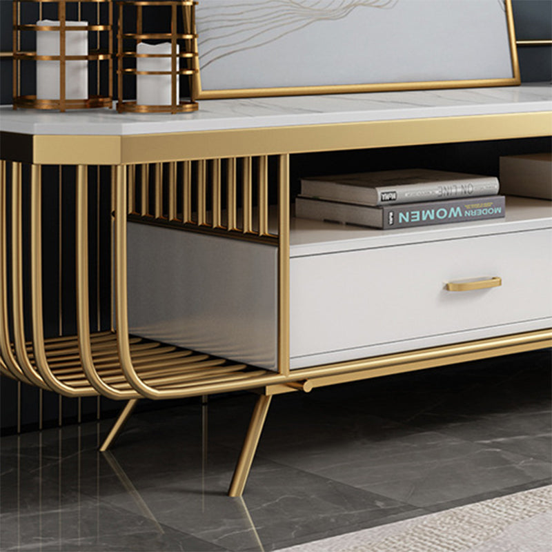 Contemporary TV Media Stand Open Storage TV Console with 2 Drawers Clearhalo 'furn' 'furn_tv_stands_entertainment_centers' 'Furniture' 'Living Room Furniture' 'TV Stands & Entertainment Centers' 'TV Stands & Media Storage Furniture' 'tv_stands_entertainment_centers' 6645705