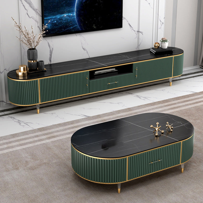 Contemporary TV Media Stand Open Storage TV Console with Drawer Clearhalo 'furn' 'furn_tv_stands_entertainment_centers' 'Furniture' 'Living Room Furniture' 'TV Stands & Entertainment Centers' 'TV Stands & Media Storage Furniture' 'tv_stands_entertainment_centers' 6645738