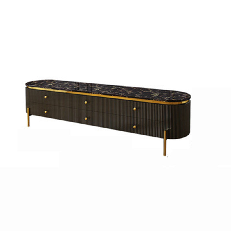 Glam TV Media Stand Enclosed Storage Media Console with 6 Drawers Black Clearhalo 'furn' 'furn_tv_stands_entertainment_centers' 'Furniture' 'Living Room Furniture' 'TV Stands & Entertainment Centers' 'TV Stands & Media Storage Furniture' 'tv_stands_entertainment_centers' 6645763