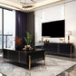 Glam TV Media Stand Enclosed Storage Media Console for Living Room Clearhalo 'furn' 'furn_tv_stands_entertainment_centers' 'Furniture' 'Living Room Furniture' 'TV Stands & Entertainment Centers' 'TV Stands & Media Storage Furniture' 'tv_stands_entertainment_centers' 6645789