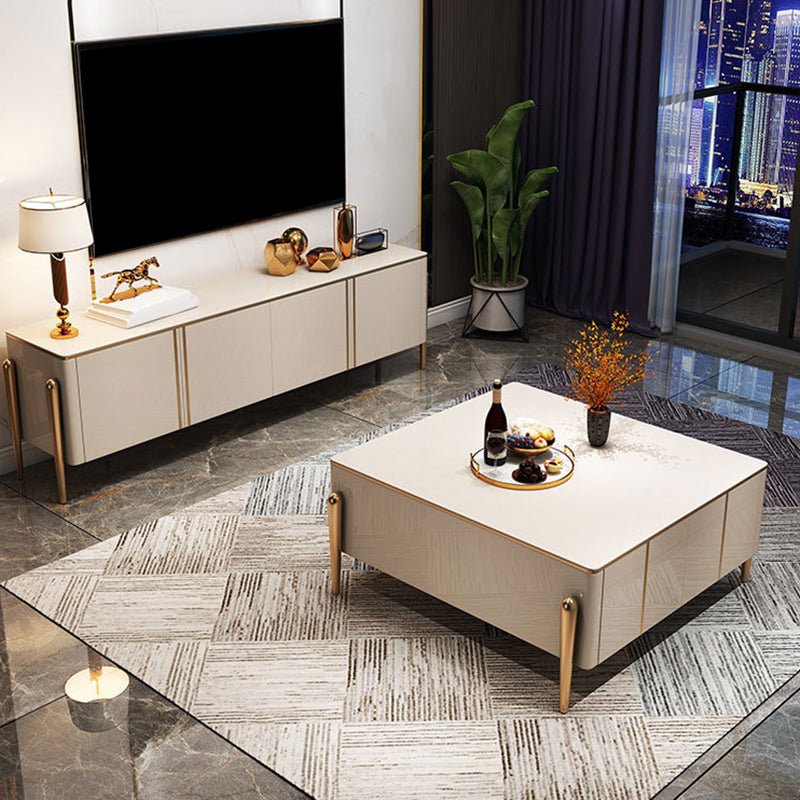 Glam TV Media Stand Enclosed Storage Media Console for Living Room Clearhalo 'furn' 'furn_tv_stands_entertainment_centers' 'Furniture' 'Living Room Furniture' 'TV Stands & Entertainment Centers' 'TV Stands & Media Storage Furniture' 'tv_stands_entertainment_centers' 6645791