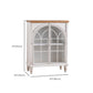 Traditional Display Stand Pine Glass Doors Hutch Buffet with Doors