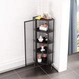 Armadio ad angolo di mobile in metallo contemporaneo Curio Armadietto per soggiorno per soggiorno