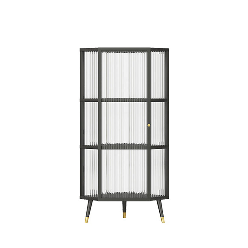 Armadio ad angolo di mobile in metallo contemporaneo Curio Armadietto per soggiorno per soggiorno