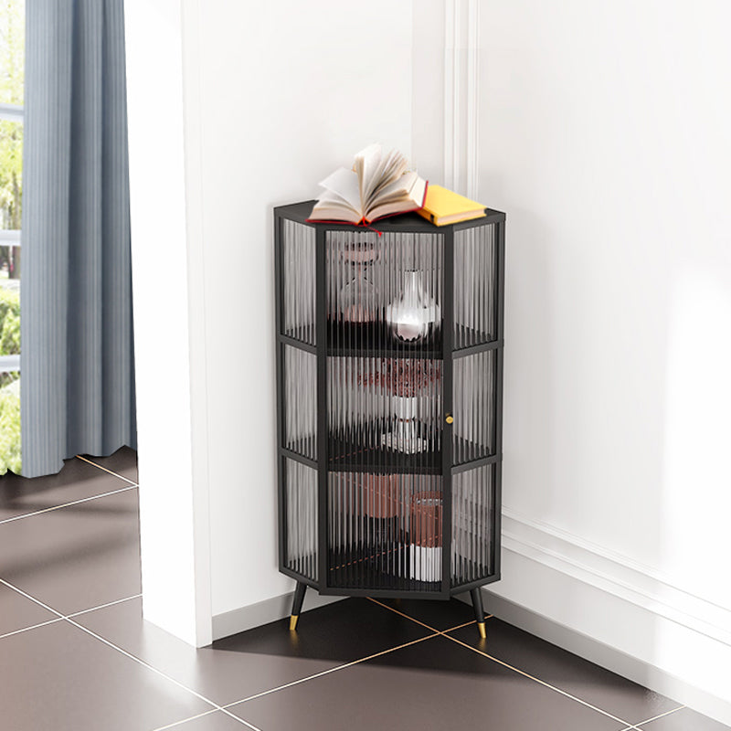 Armadio ad angolo di mobile in metallo contemporaneo Curio Armadietto per soggiorno per soggiorno